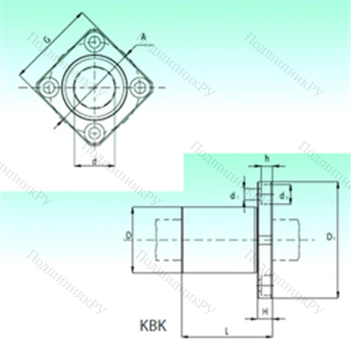 Подшипник шариковый линейный KBK 60-PP от производителя  NBS