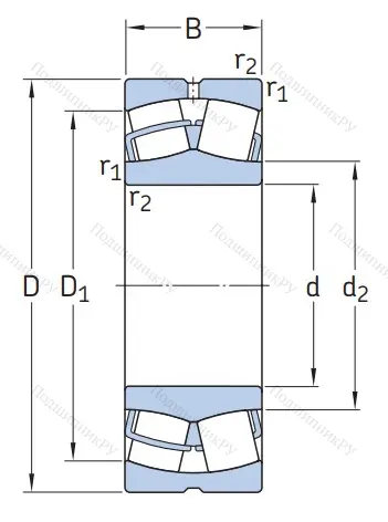 Сферический роликовый подшипник 53616 Н (22316 W 33) в Самаре