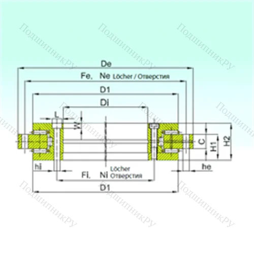 Подшипник роликовый опорно-поворотный YRT 850 от производителя  ISB