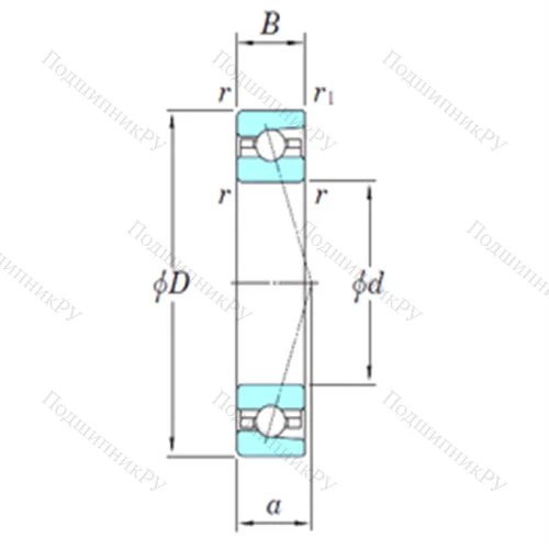 Подшипник шариковый радиально-упорный 3NCHAC 904C