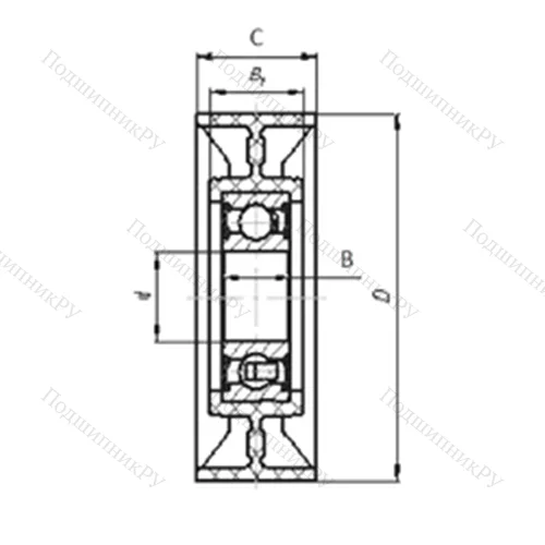 Подшипник шариковый радиальный 830803AK 10E от производителя  VBF