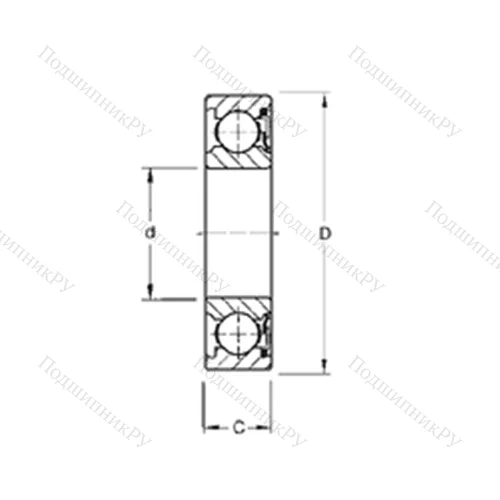 Подшипник шариковый радиальный 9106P