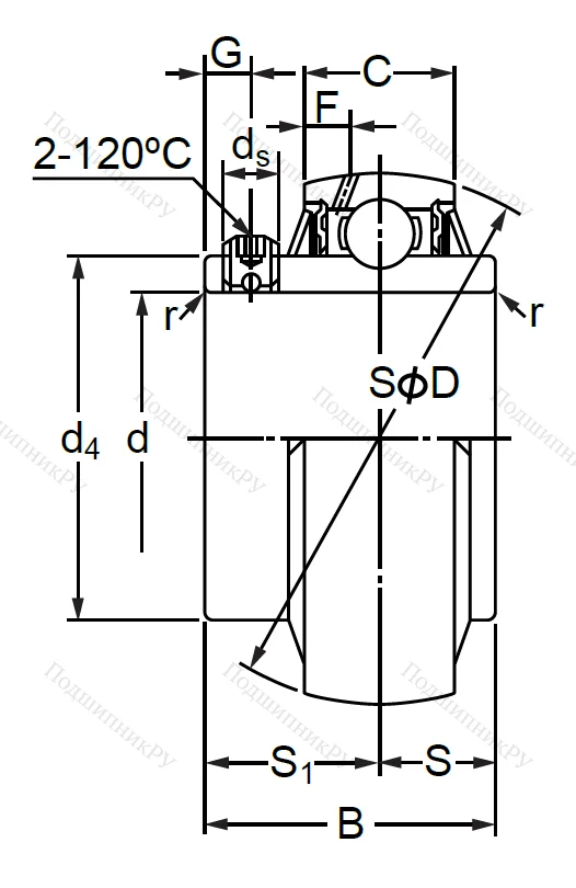 Корпусный подшипник  UCX 17 в Самаре