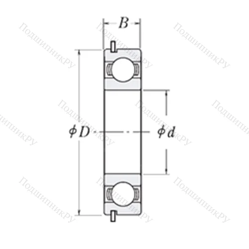 Подшипник шариковый радиальный LJ 2.1/4-NR от производителя  RHP