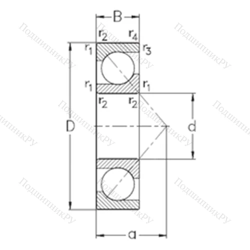 Подшипник шариковый радиально-упорный 7212-BECB-TVP