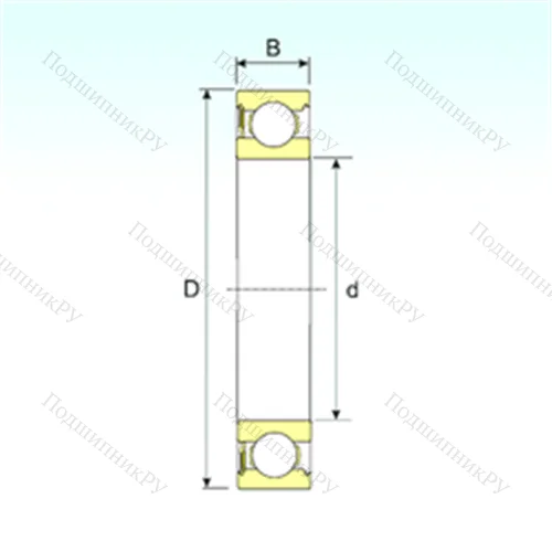 Подшипник шариковый радиальный 6217-RS от производителя  ISB