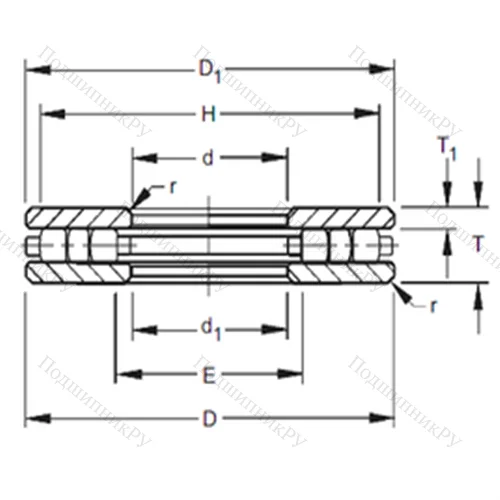 Подшипник роликовый упорный 70TP 130 от производителя  TIMKEN