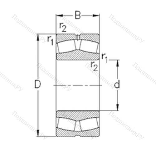 Подшипник роликовый радиальный самоцентрирующийся 23044-MB-W 33 от производителя  NKE