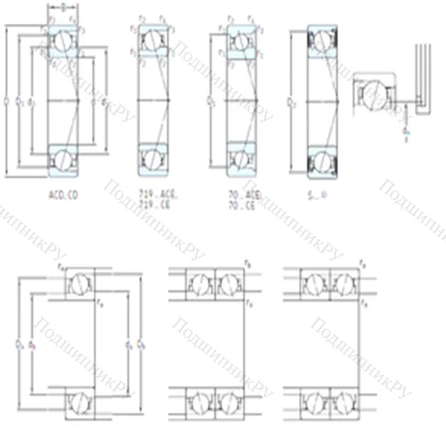 Подшипник шариковый радиально-упорный S 7019 ACD/HCP 4A от производителя  SKF