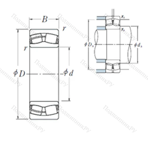 Подшипник роликовый радиальный самоцентрирующийся 23220CE 4
