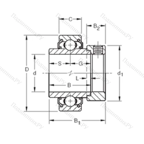 Подшипник шариковый радиальный 1111KLL