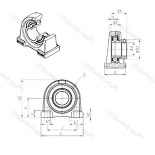 Подшипниковый узел шариковый радиальный ESPAE 208 от производителя  SNR