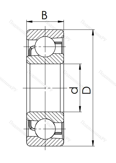 Радиально-упорный шариковый подшипник 46309 A (7309 AC) в Самаре