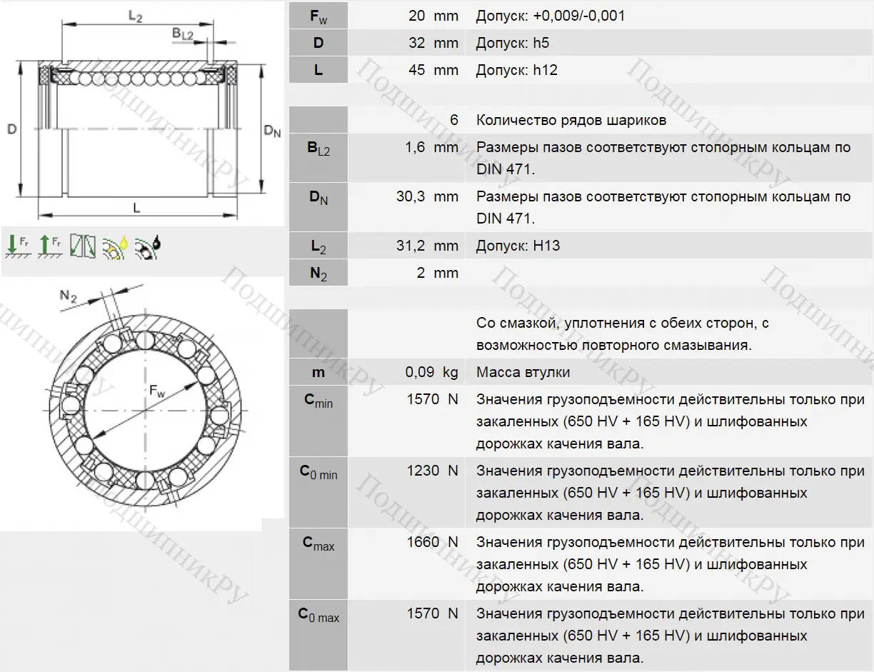 Подшипник KB 20 PP в Самаре