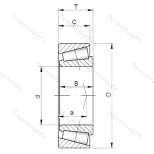 Подшипник роликовый радиально-упорный 32044 от производителя  ISB