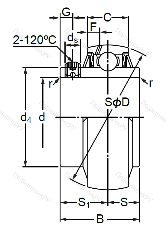 Корпусный подшипник UC 212 в Самаре