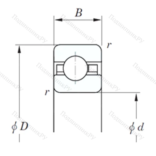 Подшипник шариковый радиальный KGC 080