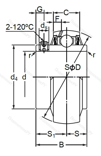 Корпусный подшипник  UCX 14 в Самаре