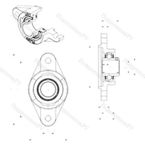 Подшипниковый узел шариковый радиальный UCFLZ 204 от производителя  SNR