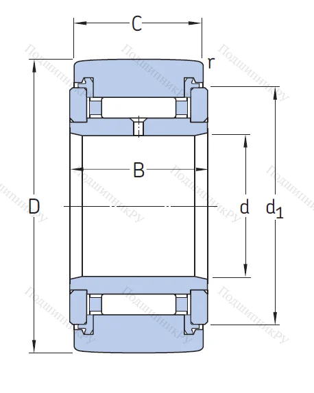 Игольчатый подшипник NATR 30 PPA от производителя  SKF