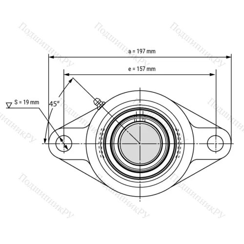 Подшипниковый узел UCFL 210 - Вал: 50 мм от производителя  LPZ