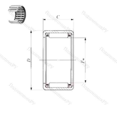 Подшипник игольчатый радиальный TLA 3516 Z