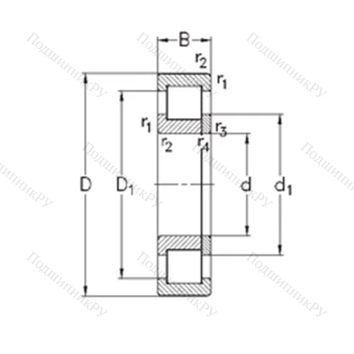 Подшипник роликовый радиальный NUP 2215-E-M 6