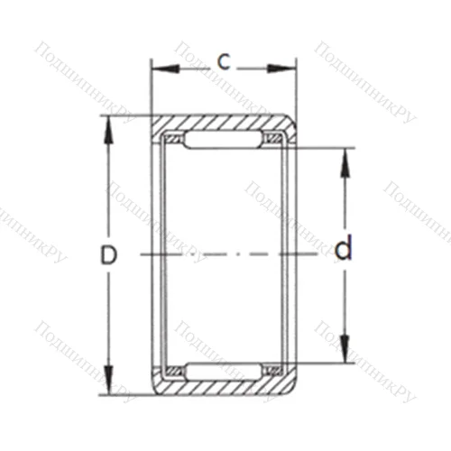 Подшипник игольчатый радиальный HK 0408TN от производителя  FBJ