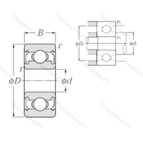 Подшипник шариковый радиальный R 156ZZ от производителя  NTN