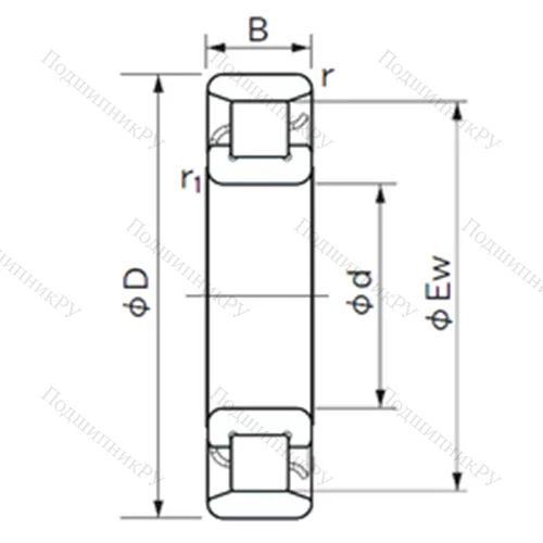 Подшипник роликовый радиальный N 1013