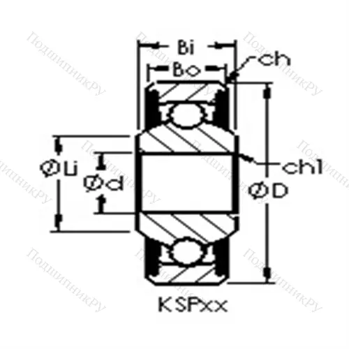 Подшипник шариковый радиальный KSP 8 от производителя  AST