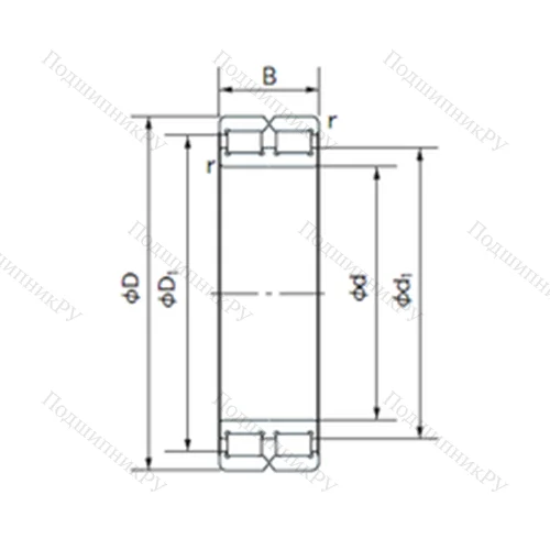 Подшипник роликовый радиальный RB 4916
