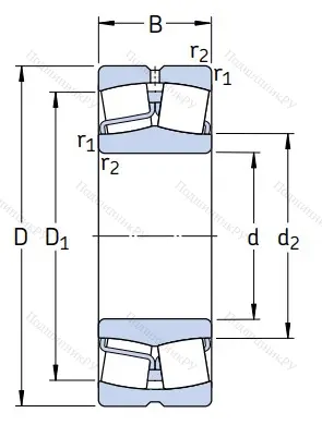 Сферический роликовый подшипник 22324 CC/W 33 от производителя  SKF