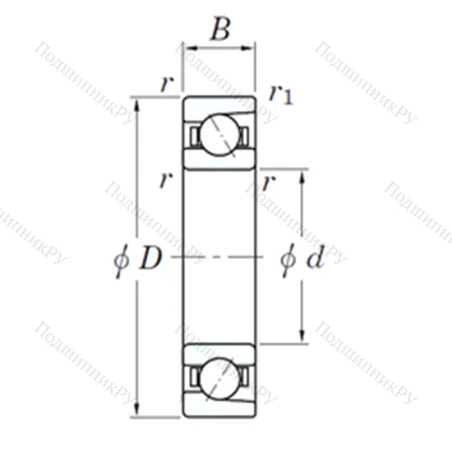 Подшипник шариковый радиально-упорный 3NC 7206 FT