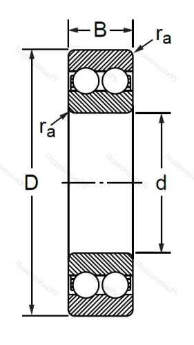 Двухрядный шариковый подшипник 4203 A 2RSTN в Самаре