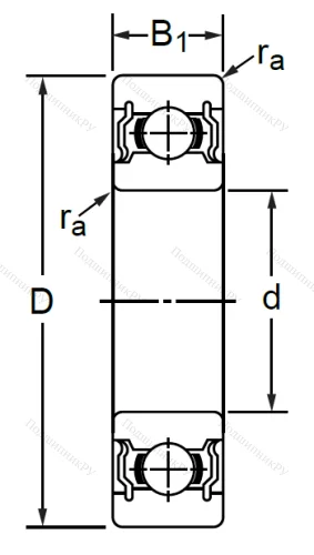 Дюймовый шариковый подшипник RLS 4 2RS (LJ 1/2-2RS) в Самаре