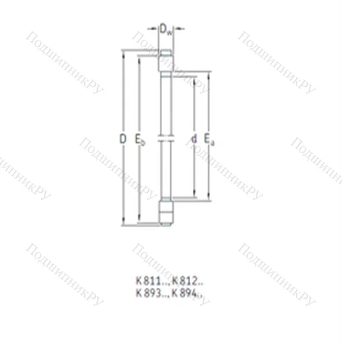Подшипник роликовый упорный K 81102TN от производителя  SKF