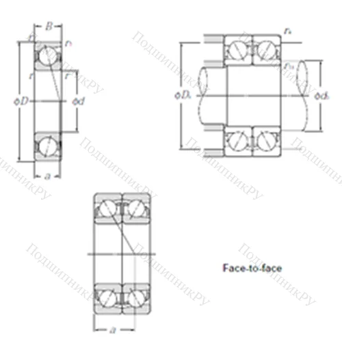 Подшипник шариковый радиально-упорный 7914DF