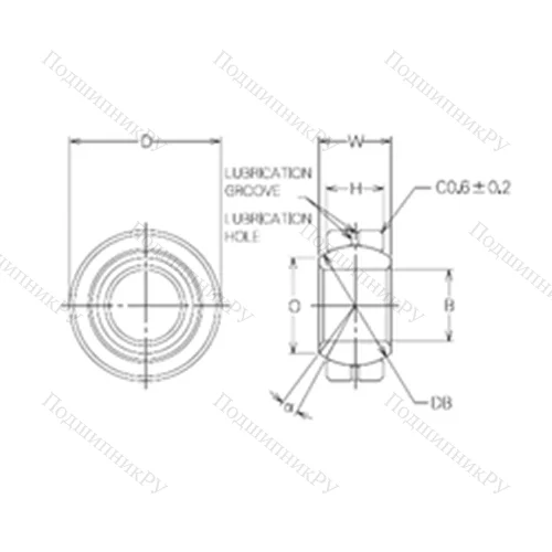 Подшипник скольжения сферический MBG 18CR от производителя  NMB