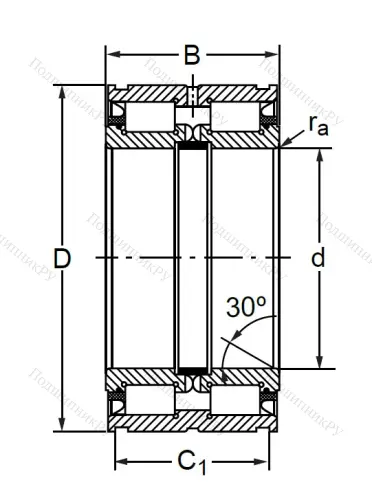 Двухрядный роликовый подшипник SL 04 5005 PP 2NR в Самаре