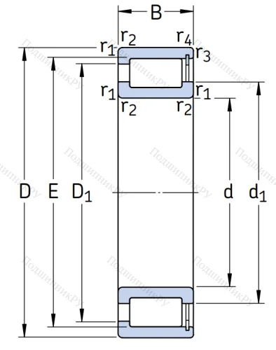 Роликовый цилиндрический подшипник NCF 2944 CV от производителя  SKF