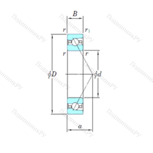 Подшипник шариковый радиально-упорный 3NCHAR 028