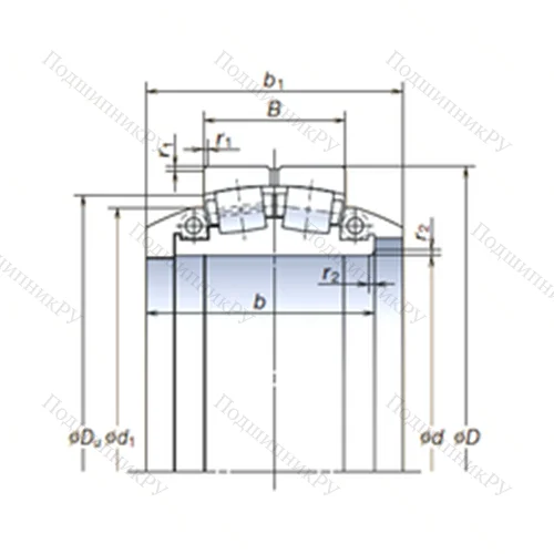 Подшипник роликовый радиальный самоцентрирующийся 950SLPT 1451