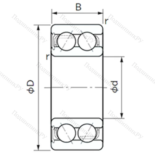 Подшипник шариковый радиально-упорный 5210ANS