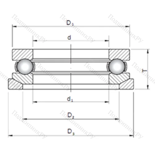 Подшипник шариковый упорный 53408U+U 408 от производителя  CX