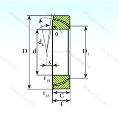 Подшипник скольжения сферический GAC 85 CP