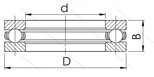 Упорный шариковый подшипник 8112 (51112) в Самаре
