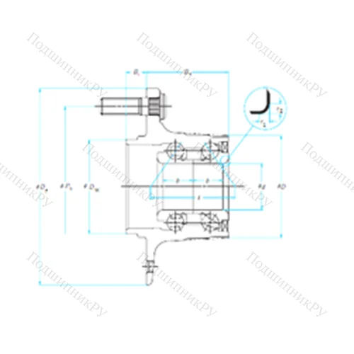 Подшипник шариковый радиально-упорный 30BWK 02J