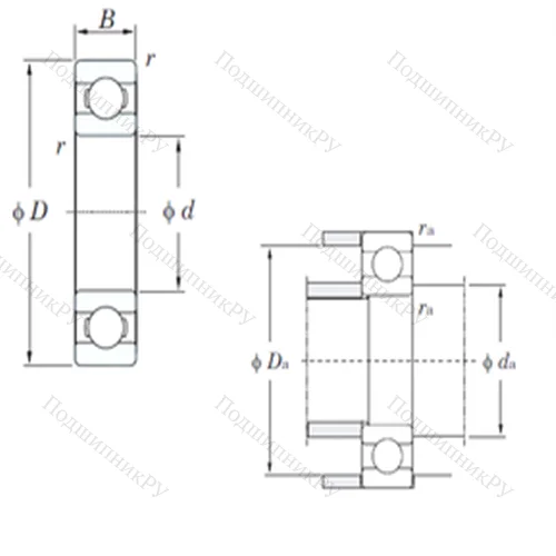 Подшипник шариковый радиальный 6207R