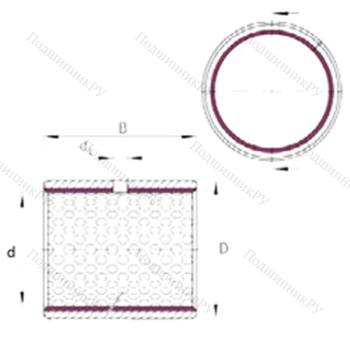 Подшипник скольжения EGB 2530-E 50 от производителя  INA Подшипник скольжения EGB 2530-E 50 от производителя  INA
